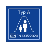 La norma DIN EN 1335:2020 di tipo A definisce i massimi requisiti delle sedute per ufficio in termini di ergonomia, sicurezza e stabilità.