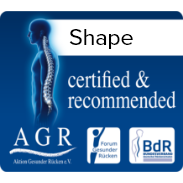 Marchio di qualità per i prodotti ergonomici, valutati da ÖKO-TEST come “molto buoni”.