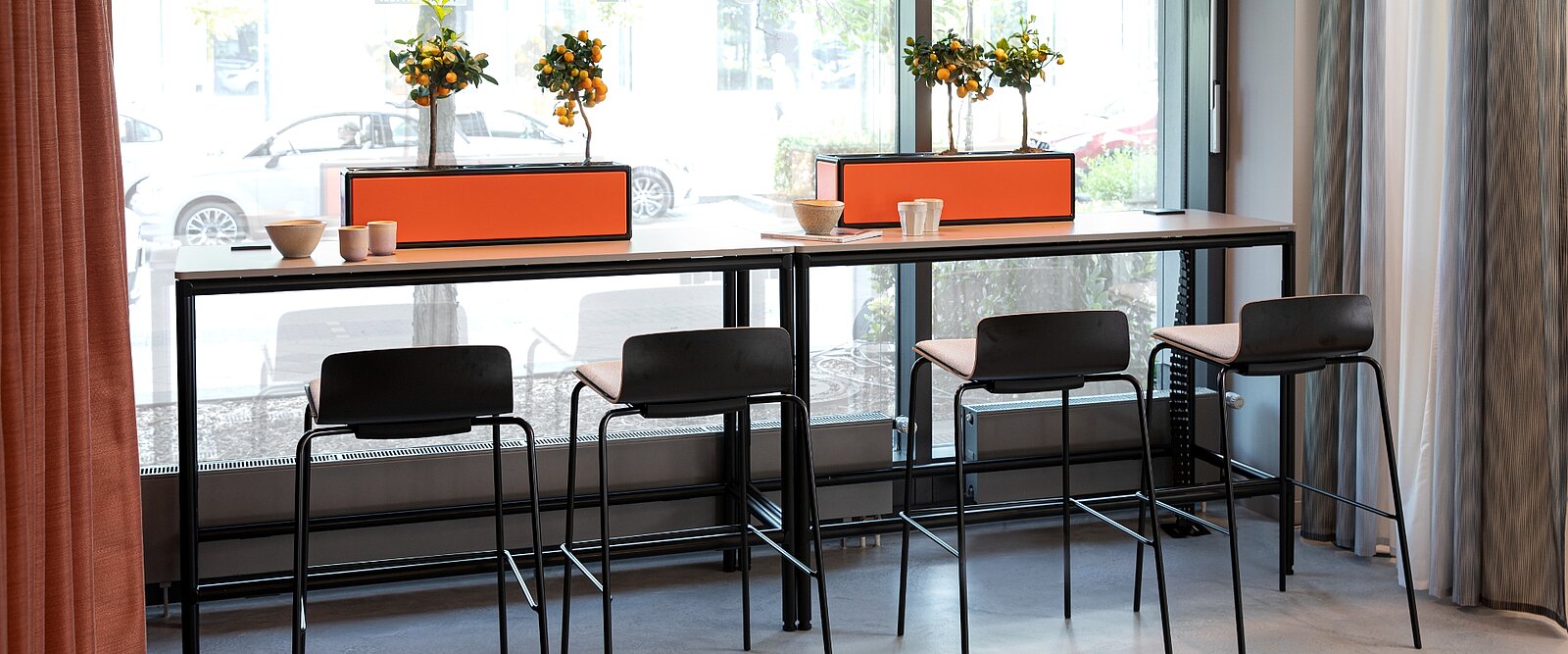 Uno scambio creativo davanti a un caffè o una breve pausa. Il bistrot è il posto giusto!